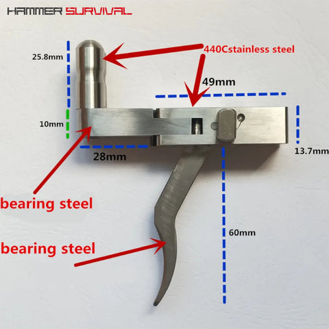 Slide Trigger Active Slingshot Trigger (90lbs) | CNC Machined, Quick Release – HAMMER ...