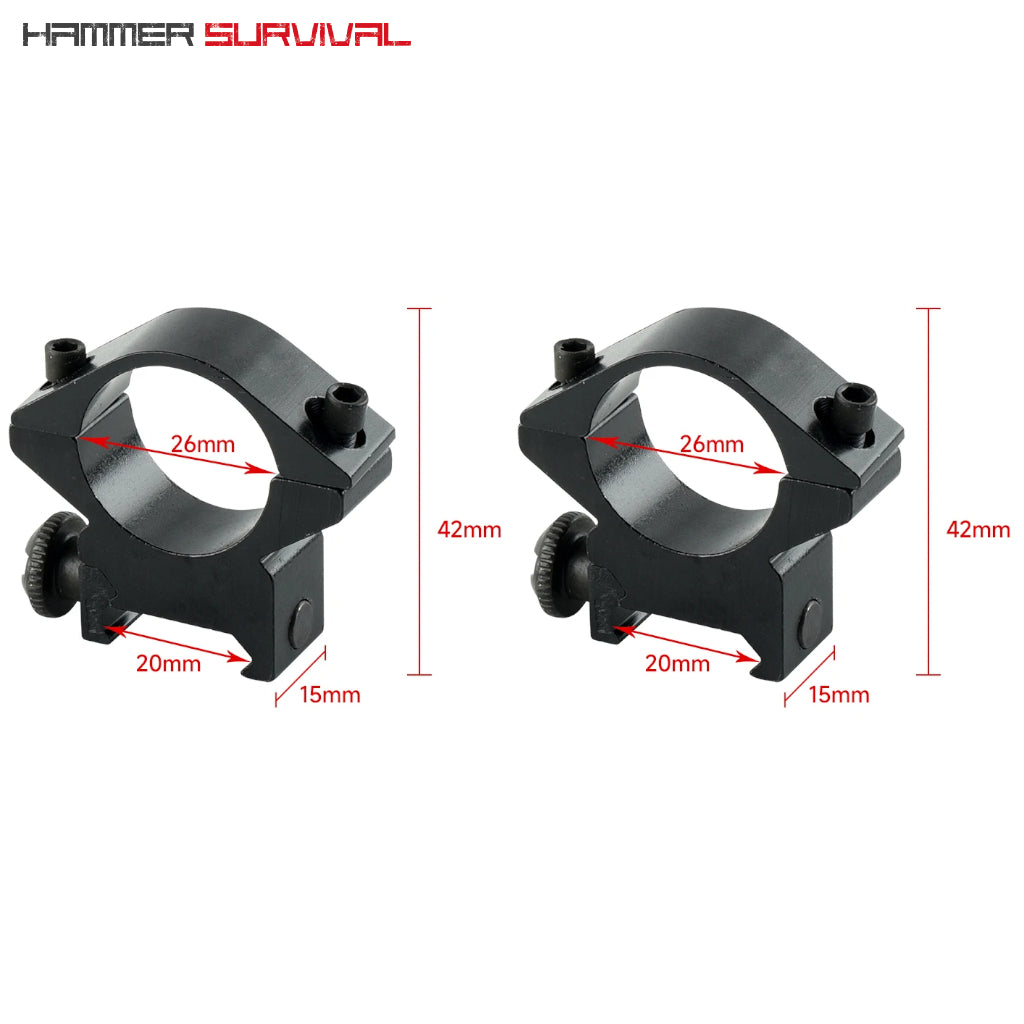 Scope Mounts for 11mm & 20mm Rails | Low & High Options – HAMMER SURVIVAL