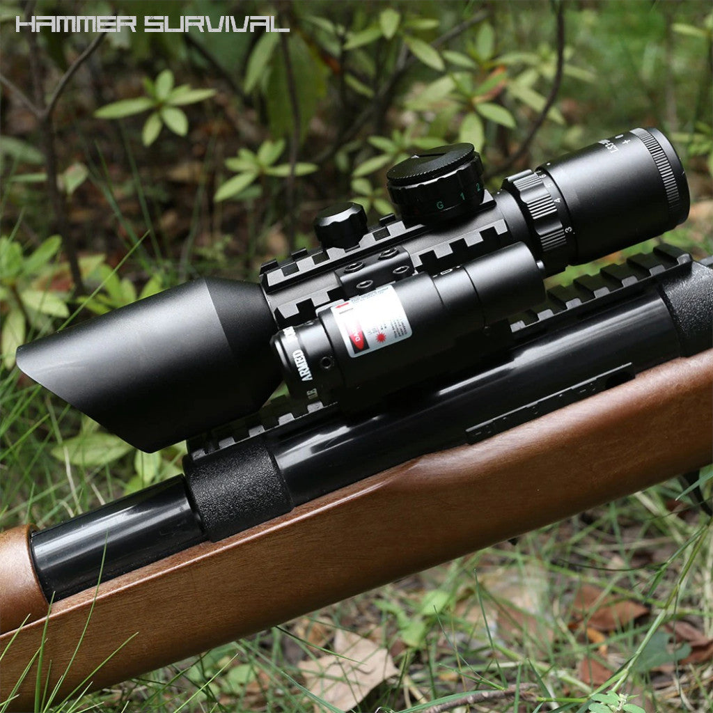 3-10x42 Rifle Scope with Red/Green Laser | Adjustable, Durable – HAMMER ...