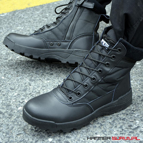 HS Leather Combat Boots