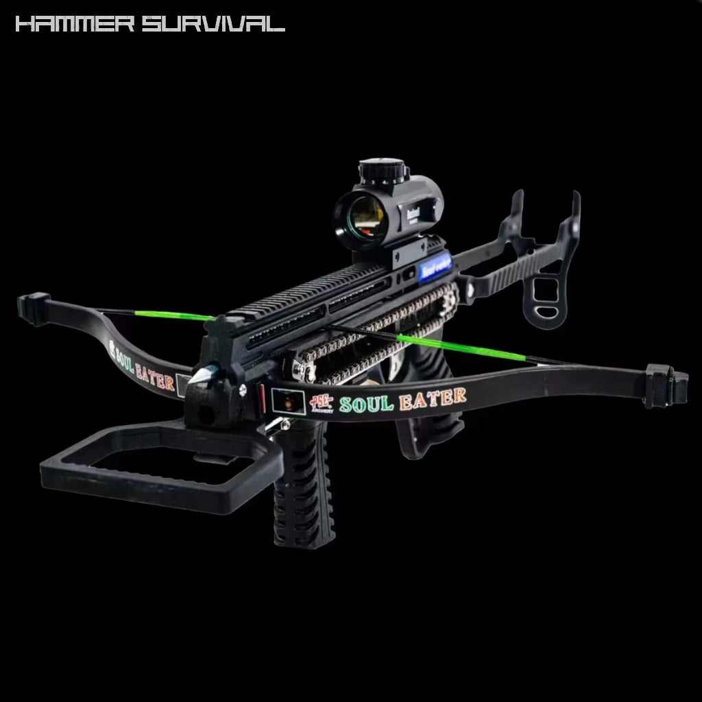 SoulEater Chain Driven Slingshot Crossbow (350 FPS) HAMMER SURVIVAL